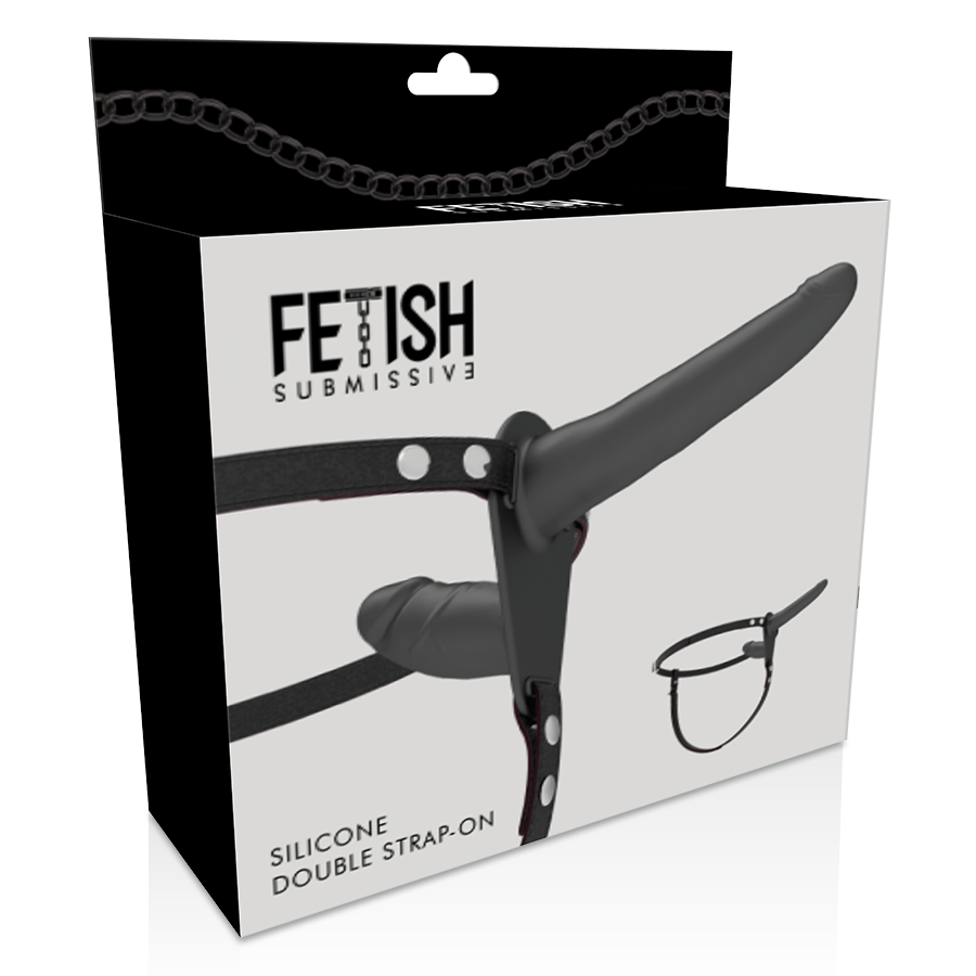 FETISH SUBMISSIVE HARNESS - PENETRAÇÃO DUPLA PRETA