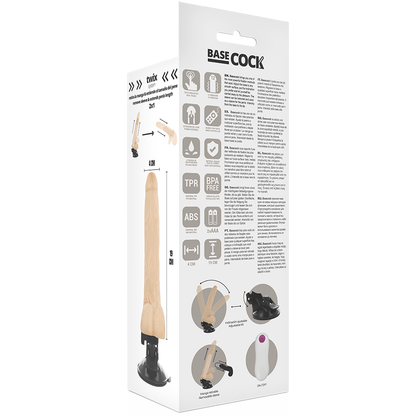 BASECOCK - VIBRADOR REALISTA 19 CM (COM CONTROLO REMOTO)