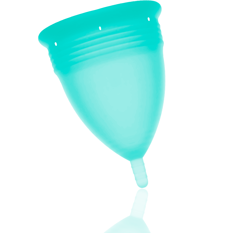 STERCUP - COPO MENSTRUAL DE SILICONE FDA TAMANHO L AQUAMARINE