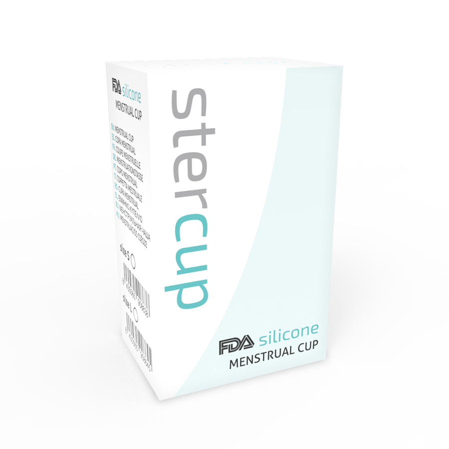 STERCUP - COPO MENSTRUAL DE SILICONE FDA TAMANHO L AQUAMARINE