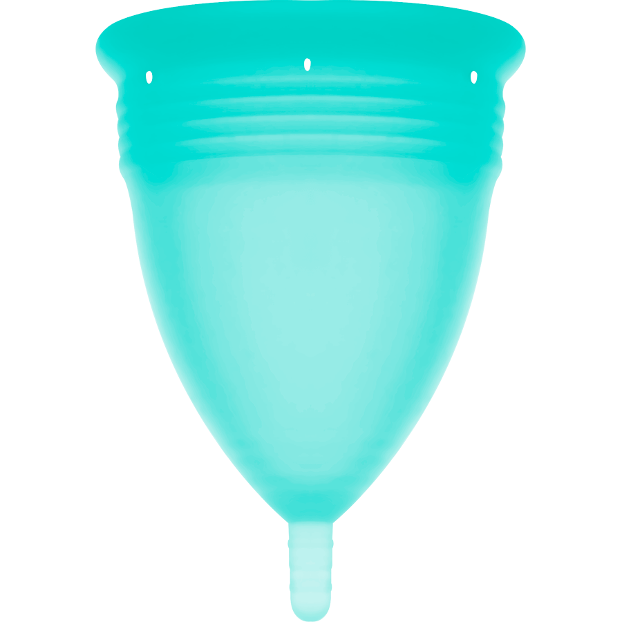 STERCUP - COPO MENSTRUAL DE SILICONE FDA TAMANHO L AQUAMARINE