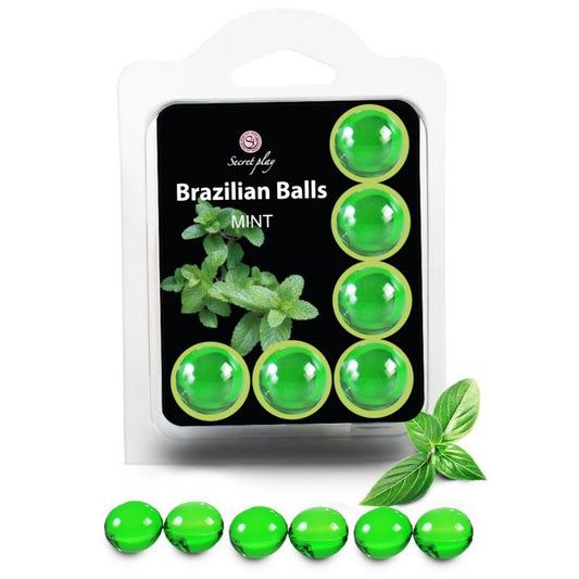 SECRETPLAY - CONJUNTO 6 BOLAS BRASILEIRAS MENTA