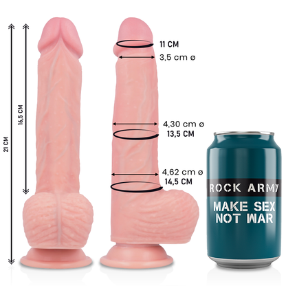 ROCKARMY - DILDO SILICONE LÍQUIDO PREMIUM SPITFIRE 21 CM -O- 4.62 CM