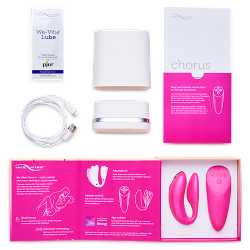 WE-VIBE - VIBRADOR WE VIBE CHORUS PARA CASAIS COM SQUEEZE CONTROL ROSA