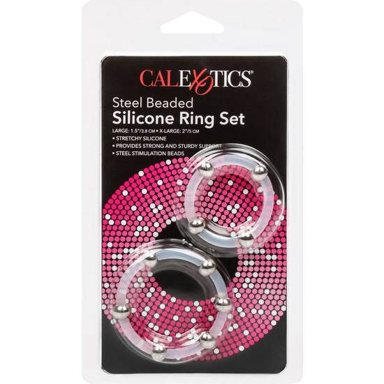 CALEXOTICS - CONJUNTO DE ANÉIS DE SILICONE COM FRESAS DE AO