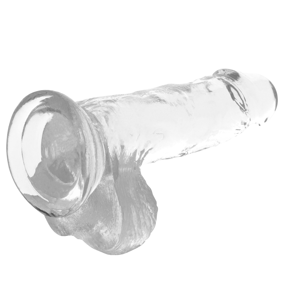 X RAY - DILDO TRANSPARENTE COM BOLAS 15.5 CM -O- 3.5 CM