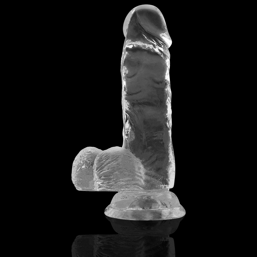 X RAY - DILDO TRANSPARENTE COM BOLAS 15.5 CM -O- 3.5 CM