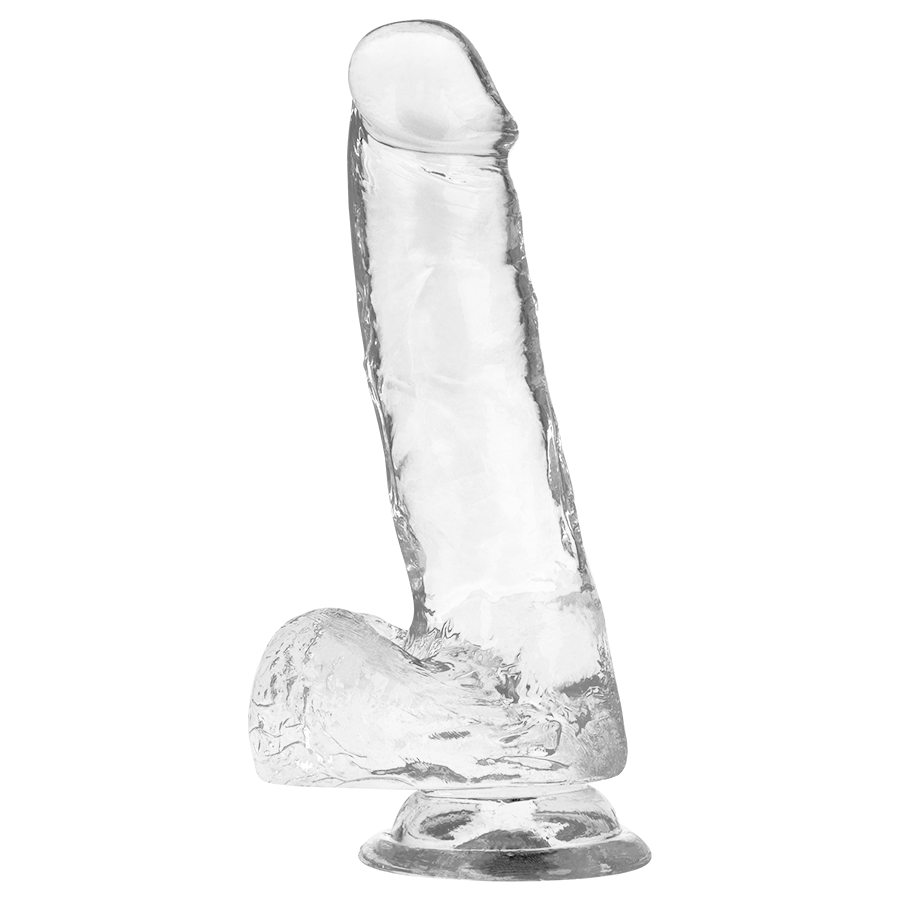 X RAY - DILDO TRANSPARENTE COM BOLAS 18.5 CM -O- 3.8 CM