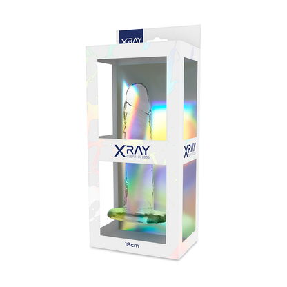 X RAY - DILDO TRANSPARENTE 18 CM -O- 4 CM