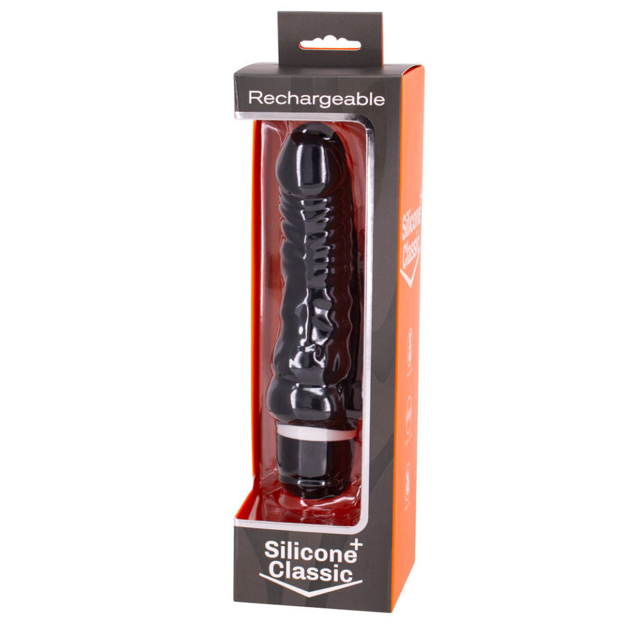 SEVEN CREATIONS - VIBRADOR RECARREGVEL PRETO 7V 18 CM MODELO 2