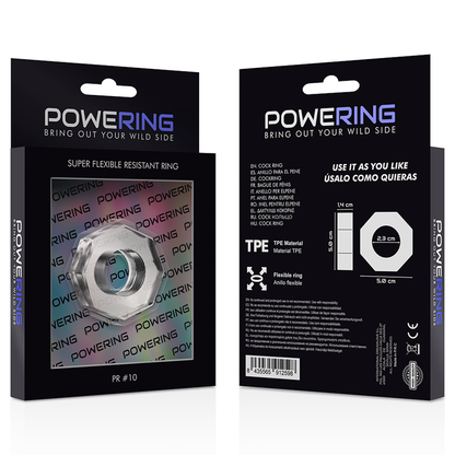 POWERING - ANEL PARA PÉNIS SUPER FLEXÍVEL E RESISTENTE 5CM PR10 TRANSPARENTE