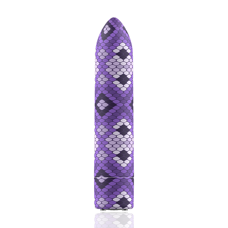 CUSTOM BULLETS - BALAS VIBRATÓRIAS ROXO EFEITO COBRA, RECARREGÁVEL 10V