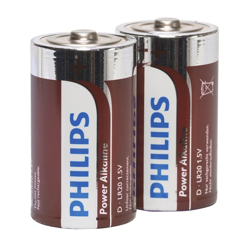 PHILIPS - POWER ALKALINE PILA D LR20 BLISTER * 2