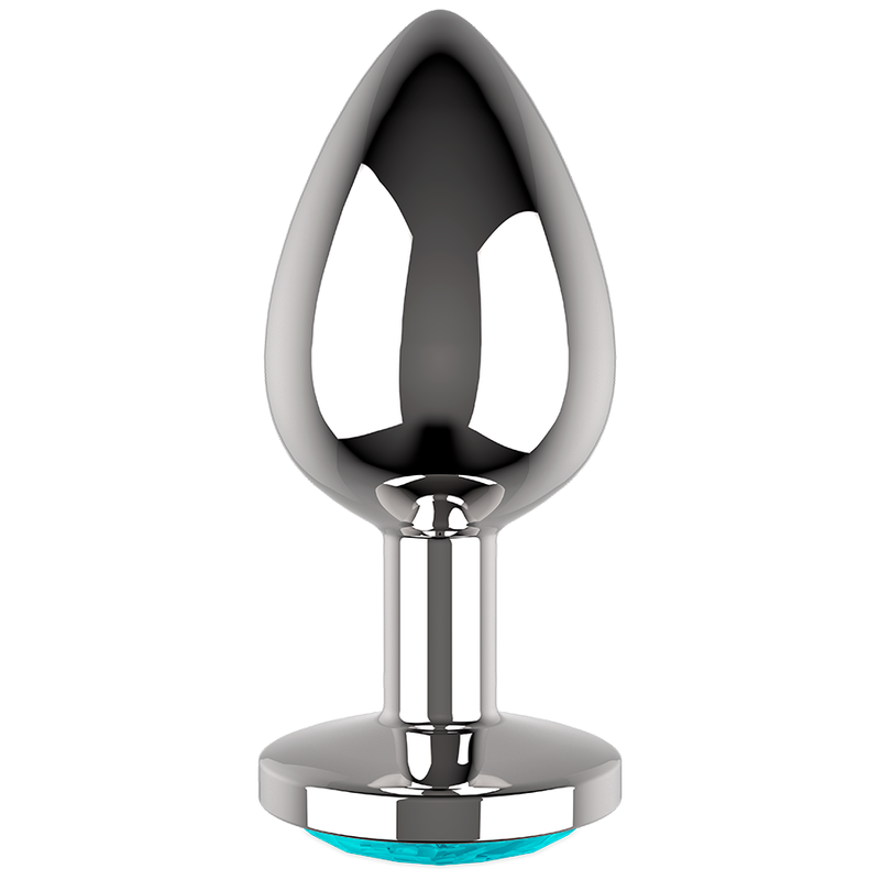 COQUETTE TOYS - ANAL PLUG METAL AZUL COR TAMANHO M 3,5 X 8 CM