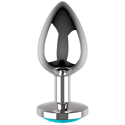 COQUETTE TOYS - ANAL PLUG METAL AZUL COR TAMANHO M 3,5 X 8 CM