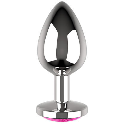 COQUETTE TOYS - ANAL PLUG METAL COR ROSA TAMANHO L 4 X 9CM