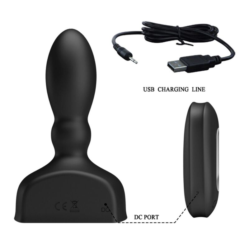 MR PLAY - CONTROLE REMOTO DE PLUG ANAL PRETO