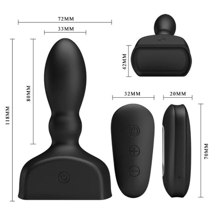 MR PLAY - CONTROLE REMOTO DE PLUG ANAL PRETO