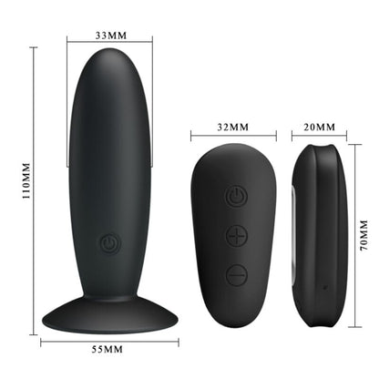 MR PLAY - PLUG ANAL COM CONTROLE REMOTO PRETO