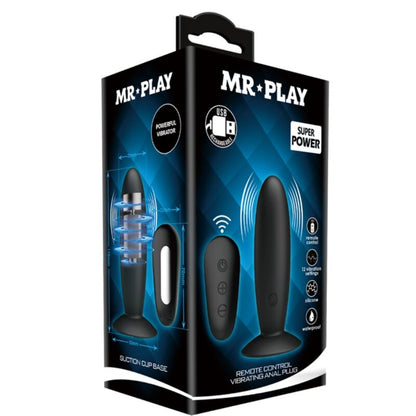 MR PLAY - PLUG ANAL COM CONTROLE REMOTO PRETO