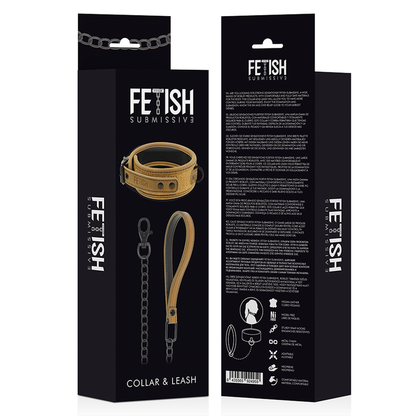 FETISH SUBMISSIVE ORIGEN - COLAR FORRO DE NEOPRENE COM CORRENTE