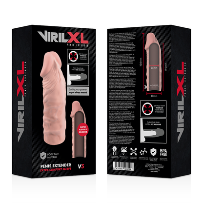 VIRILXL - EXTENSÃO DE PÊNIS NATURAL DE SILICONE LÍQUIDO V5