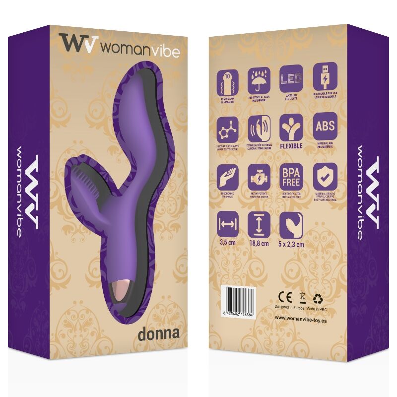 WOMANVIBE - DONNA VIBRADOR DE SILICONE RECARREGÁVEL