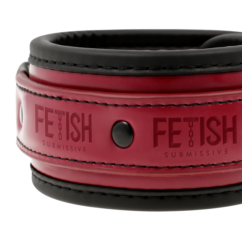 FETISH SUBMISSIVE DARK ROOM - ALGEMAS DE TORNOZELO DE COURO VEGANO COM FORRO DE NEOPRENE