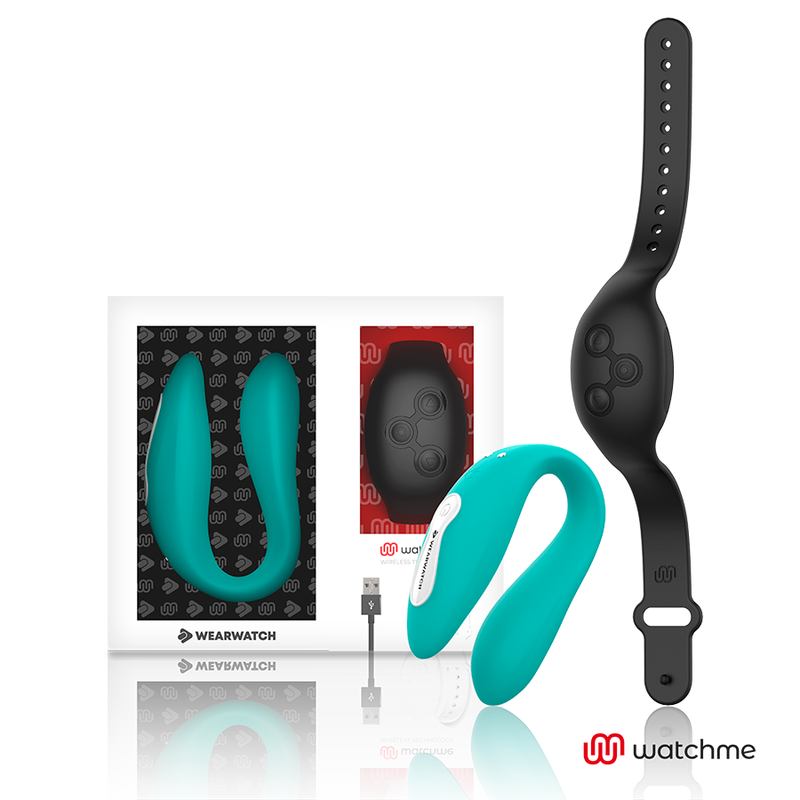 WEARWATCH - VIBRADOR DE TECNOLOGIA DUPLA WATCHME AQUAMARINE / JET