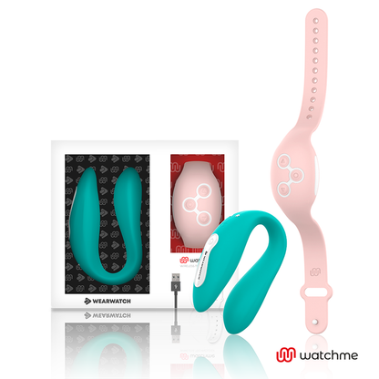 WEARWATCH - VIBRADOR DE TECNOLOGIA DUAL WATCHME ÁGUA DO MAR / ROSA