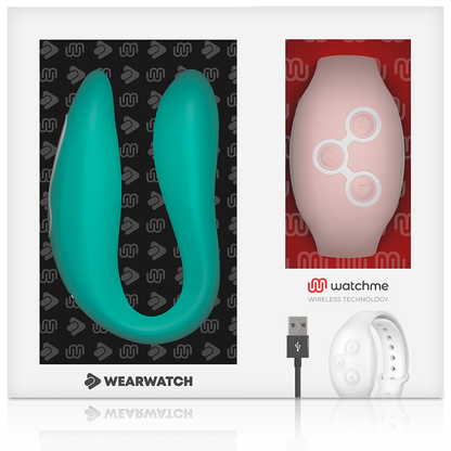 WEARWATCH - VIBRADOR DE TECNOLOGIA DUAL WATCHME ÁGUA DO MAR / ROSA