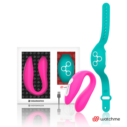 WEARWATCH - VIBRADOR WATCHME DE TECNOLOGIA DUPLA FÚCSIA / ÁGUA DO MAR