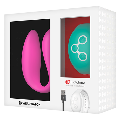 WEARWATCH - VIBRADOR WATCHME DE TECNOLOGIA DUPLA FÚCSIA / ÁGUA DO MAR