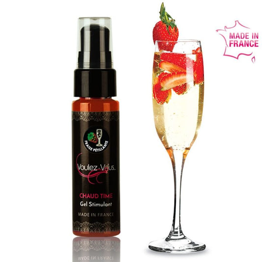 VOULEZ-VOUS - GEL ESTIMULANTE SABOR CAVA E MORANGOS - 30 ML